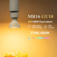 1 x RAW Customer Returns DiCUNO GU10 Smart LED dimmable 5W, Alexa light bulb MR16, replacement for 50W halogen spotlights, 320LM, WiFi lamps compatible with Alexa, Google Home, warm white, daylight white, 16 million colors, pack of 4 - RRP €34.96