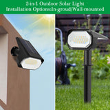 1 x RAW Customer Returns FASHION LTG LED Solar Garden Lights 3 Modes, 46LEDs Solar Spotlights for Outdoors 6000K Cold White, 2 Charging Options, IP65 Waterproof Light Sensor Solar Lights for Path Yard Garage, 4 Pieces - RRP €39.1