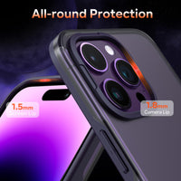 1 x Brand New ACRONIX Matt Cover for iPhone 14 Pro Max 6.7 inch, Anti-Junction Anti-Shock Protective Case, Translucent Frosted Back Cover Case, Anti-Fingerprinting, Dark Violet - RRP €21.6