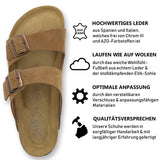 1 x RAW Customer Returns AFS-Schuhe 3100 men s leather sandals, slippers work shoes, Made in Germany 45 EU, Cognac Velour  - RRP €64.95