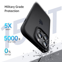 25 x Brand New Anqrp Case for iPhone 14 Pro Max, Wireless Charging Military Shockproof Anti-Scratch Translucent Silicone Case and Soft Ultra Thin TPU Bumper, Case for iPhone 14 Pro Max 6.7 , Black - RRP €436.0