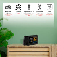 1 x RAW Customer Returns Soldela wireless weather station with projection - animated weather forecast - wireless outdoor sensor - RRP €34.99