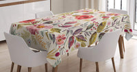 1 x RAW Customer Returns ABAKUHAUS Colorful Tablecloth, Abstract Flowers Roses, Personalized Print Clear Colors without Fading Washable for Outdoor Area, 55 x 79 inch, Beige Red Green - RRP €22.99