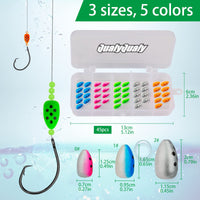 1 x Brand New QualyQualy Eva fishing floats fishing floats set foam floats trout floats fishing floats indicator for fly fishing mixed color 2 11.5mm x 20mm - 45 pieces - RRP €36.0