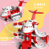 5 x Brand New Fire Truck Airplane Toy for 2 3 Years Old, Fire Engine Garage Parking Lot Playset Toy Airplane, Toddler Boy Toy Preschool Birthday Gift for 3 4 5 6 Years Old - RRP €115.9