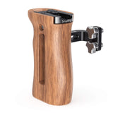 1 x RAW Customer Returns SMALLRIG Universal Wooden Handle with Threaded Holes and Cold Shoe Holder Adjustable Handle for Camera Cage - 2093 - RRP €94.9