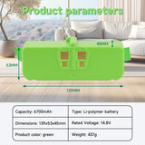 1 x RAW Customer Returns CITYORK 6700mAh Li-ion battery for iRobot Roomba 900 800 700 600 500 Series, for iRobot Roomba 980 981 971 960, 895 880 875 871, 790 780 782 776 772, 690 697 692 680 671 650 615 605, 580 560 555 550 530 - RRP €45.9