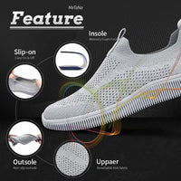 1 x RAW Customer Returns MrToNo Slip On Sneakers Men Women Sneakers Breathable Sports Shoes Lightweight Running Shoes Non-Slip Jogging Shoes Street Running Shoes Comfortable Outdoor Walking Shoes-HUIQIAN-41 - RRP €38.3