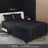 1 x RAW Customer Returns Utopia Bedding 4 Piece Sheet Set 180x200 - Brushed Microfiber Polyester - Fitted Sheet, Flat Sheet and 2 Pillowcases 180 Bed, Black  - RRP €22.27