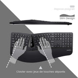 1 x RAW Customer Returns Perixx PERIDUO-605, Ergonomic Combo, USB Wireless Keyboard and Mouse for Windows - Vertical Mouse with Tilting Scroll Wheel, Adjustable Wrist Rest, AZERTY - RRP €79.99