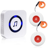 1 x RAW Customer Returns ChunHee emergency call button for seniors seniors emergency call home emergency call internal 150M SOS alarm wireless for those in need of care patient older receiver 1 call button 2 - RRP €34.99