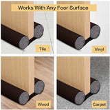 6 x Brand New Door bottom seal, draught excluder, under door draft blocker, draft stopper with double seal, wind insulation, waterproof with insects. 96cm, black  - RRP €144.0