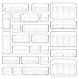 1 x RAW Customer Returns Puricon Pack of 25 clear drawer organization systems, 4 sizes plastic storage boxes, drawer organiser, plastic make-up organizer for bathroom, cosmetics, dressing table, kitchen, office, pen trays, clear - RRP €26.41