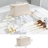 1 x RAW Customer Returns Cosmetic Bag, Makeup Bag, Cosmetic Bag with Handle, Cosmetic Bag, Waterproof, Portable, Toiletry Bag, Women, Large, Waterproof, Travel, Makeup Bag, Beige Large Cosmetic Bag - RRP €32.4