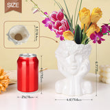 1 x RAW Customer Returns Comsaf Vase Face White Ceramic Flower Decoration Vases, Table Vase for Pampas Grass Flower Vase Modern Style Vase with Face Female Body Vase, Small Aesthetic Vase for Living Room Office Decor - Face Type A - RRP €17.99