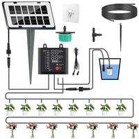 1 x RAW Customer Returns Solar irrigation system, automatic irrigation system garden, 12 timer modes 15 m hose alarm function for garden, balcony plants, potted plants outdoors - RRP €41.62