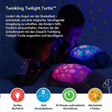 1 x RAW Customer Returns Cloud b Comforting Nightlight Star Projector w Soothing Sounds Gentle Brightness 3 Colors Auto Shutoff Twinkling Twilight Turtle Aqua - RRP €35.28