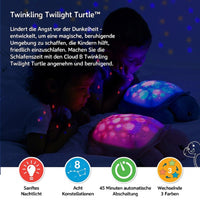 1 x RAW Customer Returns Cloud b Comforting Nightlight Star Projector w Soothing Sounds Gentle Brightness 3 Colors Auto Shutoff Twinkling Twilight Turtle Aqua - RRP €34.99