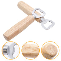 2 x Brand New Cisolen Pack of 10 Bottle Opener Bottle Opener Wood Cap Opener Portable Wooden Handle Bottle Opener Beer Opener for Wedding Party Bar Home Gift for Men - RRP €40.8