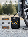 1 x RAW Customer Returns AstroAI Air Compressor Car 150 PSI Car Tire Compressor 12V with Real-Time Digital Screen Automatic Pump and Shut-Off for Car, Bicycles, Motorcycle, Ball Yellow  - RRP €20.98