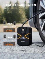 1 x RAW Customer Returns AstroAI Air Compressor Car 150 PSI Car Tire Compressor 12V with Real-Time Digital Screen Automatic Pump and Shut-Off for Car, Bicycles, Motorcycle, Ball Yellow  - RRP €25.99