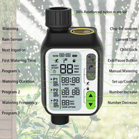 1 x RAW Customer Returns CROSOFMI Irrigation Computer Automatic Garden Irrigation System Smart Control Garden Irrigation Watering Clock, Rain Sensor Waterproof Manual Control and 3 Separate Irrigation Programs - RRP €32.45