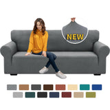 1 x RAW Customer Returns XINEAGE Sofa Cover 3 Seater, High Stretch Sofa Cover for Living Room, Modern Sofa Cover, Jacquard Sofa Cover for Dogs, Pets, Non-Slip Sofa Cover 3 Seater, Light Gray  - RRP €27.99