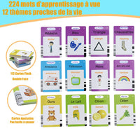 1 x RAW Customer Returns Felly French Talking Flash Cards, Educational Games 1 2 3 4 5 6 Years, Toys for Children, Educational Toys with Cards, 112 Sheets of 224 Words, Montessori Toys for Birthday - RRP €17.88