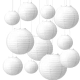 3 x Brand New yumcute 12 pieces white lanterns, round paper lamps with elastic fish silk thread, paper lantern decoration celebration lanterns for wedding decoration, baby shower, birthday and party decoration - RRP €39.24