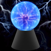 1 x RAW Customer Returns Comely Plasma Ball 5 Inch, Plasma Lamp Magic Plasma Lamp Touch Sensitive and Sound, Novelty Light Night Lights for Kids Gifts Holiday Decoration, Blue - RRP €27.22