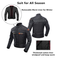 2 x RAW Customer Returns BORLENI Men s Motorcycle Jacket with Protections Windproof Motorcycle Jacket for Summer Autumn Winter Black XL - RRP €198.34