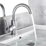 1 x RAW Customer Returns Auralum bathroom faucet 360 degree rotatable, bathroom faucet high brass chrome, wash basin faucet high with 60CM hose, single lever mixer wash basin for bathroom kitchen - RRP €37.37