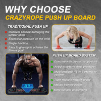 1 x RAW Customer Returns CRAZYROPE Foldable 41 in 1 Push Up Board with Counter, Wide Push-Up Board with Handle for Muscle Training and Strength Training, 41 Combination Positions - RRP €33.26