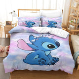 1 x RAW Customer Returns DELLIOP Lilo Stitch Duvet Cover 3-Piece with Zipper and 2 Matching Pillowcases 50 x 75 cm Bedding Set for Girls and Teenagers Mauve, Single 90x190  - RRP €27.9