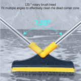 1 x RAW Customer Returns 2 in 1 Long Handled Scrub Brush, Grout Brush, Scraper, Cleaning Brush with Spatula, 120 Rotatable Tile Brush for Bathroom Cleaning... - RRP €19.99