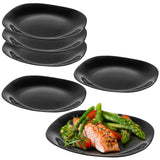 1 x RAW Customer Returns KADAX Black Dinner Plates, Dishwasher Safe Plate Set, Reinforced Glass Dinner Plates, Modern Tableware for Home and Restaurant Black 6 Pieces  - RRP €30.24