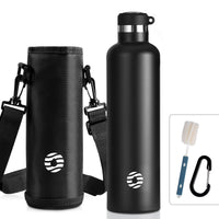 1 x RAW Customer Returns FEIJIAN Stainless Steel Insulated Water Bottle 750ml 1L Backpack, Easy to Clean, Leak-Free Insulated Bottle - BPA Free Water Bottles, for School, Sports, Camping, Yoga, Gym - RRP €21.17