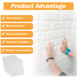 3 x RAW Customer Returns GDWD 10 pieces 3D brick wallpaper self-adhesive wall panels, 38.5 x 35 cm white brick pattern wall stickers, for bathroom, bedroom, living room, balcony, kitchen - RRP €51.09