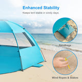 1 x RAW Customer Returns WolfWise Easy to set up beach tent UPF 50 beach tent baby uv protection 50 for 2-3 people, lightweight cabana, mint green - RRP €30.84