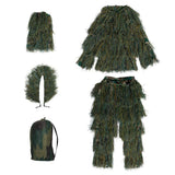 1 x RAW Customer Returns NINAT Ghillie Suit Camo 3D Leafy Gear Jungle Hunting Camouflage Clothing, Woodland Camouflage - RRP €60.9