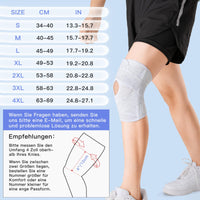 1 x RAW Customer Returns Tangsoo knee brace men women, knee brace with velcro fastening and patella gel pads for meniscus tear knee pain osteoarthritis joint pain relief sport white XL - RRP €18.44