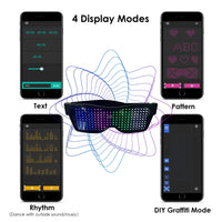 1 x Brand New Roliafeesy Customizable LED BT Glasses, Chemistry Glasses for Nightclub, Party, Stage - Blue - RRP €28.75