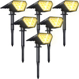 1 x RAW Customer Returns Biling Solar Spotlights for Outdoor Garden, 12 LED Bulbs Garden Lighting Solar, 2-in-1 Solar Lamps for Outdoor, IP67 Waterproof Solar Powered Lights for Patio, Yard, Garden 6 Pack  - RRP €73.99