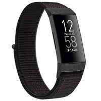 1 x Brand New Oumida for Fitbit Charge 4 bracelet Fitbit Charge 3 bracelet for women and men, nylon bracelets, quick adjustable replacement strap for Fitbit Charge 3 Fitbit Charge 4 watch strap, black sand - RRP €36.0