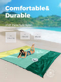 1 x RAW Customer Returns OCOOPA beach blanket sand free super large 280x300 cm, sandproof waterproof, soft comfortable durable material, wide stripes, lightweight compact for picnic - RRP €23.14