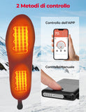 1 x RAW Customer Returns KEMIMOTO Heated Insoles with Remote Control, Heating Insoles 5V 5000mAh with Battery, APP Control, Rechargeable Thermal Insoles for Men Women, for Hunting, Hiking, Camping S - RRP €39.69