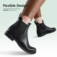 1 x RAW Customer Returns DREAM PAIRS Women s Rain Boots Chelsea Wellington Rain Boots Waterproof Ankle Boots Elastic Outdoor Ankle Boot, Size 39, Black, SDRB2201W-E - RRP €29.99