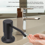 1 x RAW Customer Returns 300 ml kitchen sink soap dispenser countertop soap dispenser pump stainless steel plastic 360 degree rotation multifunctional liquid soap dispenser for the kitchen black  - RRP €20.4