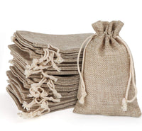 2 x RAW Customer Returns Homewit Cotton Small Bags with Drawstring, 30 PCS Jute Bags 10 15cm Cotton Fabric Bag Natural Bags Reusable Gift Bag Jute for Jewelry Birthday Party Christmas - RRP €23.18