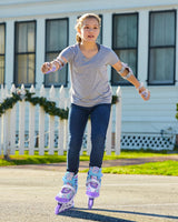 1 x RAW Customer Returns Inline Skates for Children 34-41 Adjustable, Sportneer with 6 Protectors, Set of 8 LEDs, for Children Beginners - RRP €65.45